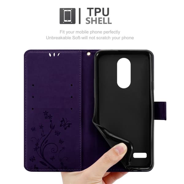 LG K10 2017 Pungetui Cover Blomster ()