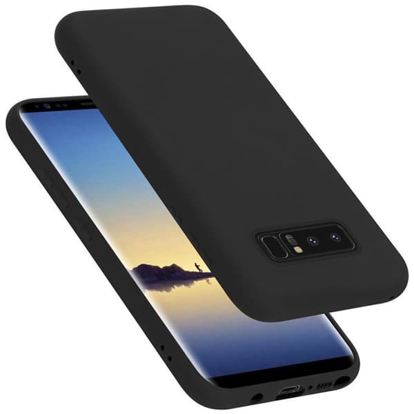 Deksel til Samsung Galaxy NOTE 8 Silikondeksel TPU Case Cover LIQUID SVART