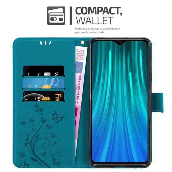 Xiaomi RedMi NOTE 8 PRO Suojakotelo Suojakuori Lompakkokotelo Matkapuhelinkotelo Kukat jossa on magneettisuljenta, jalusta-toiminto ja korttipaikat