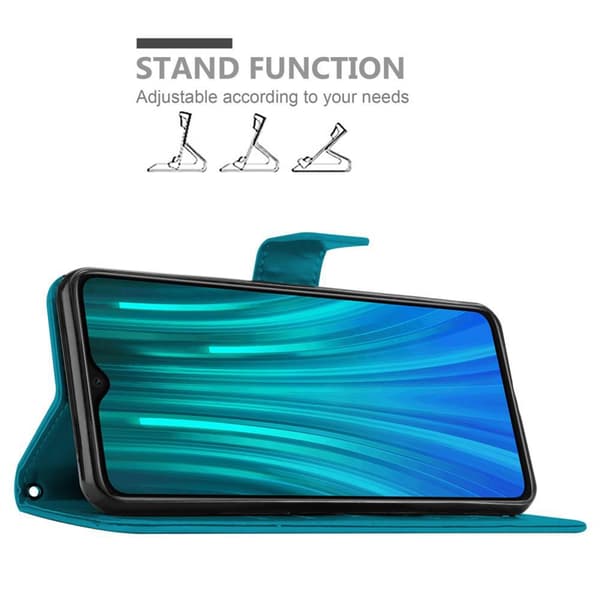 Xiaomi RedMi NOTE 8 PRO Suojakotelo Suojakuori Lompakkokotelo Matkapuhelinkotelo Kukat jossa on magneettisuljenta, jalusta-toiminto ja korttipaikat