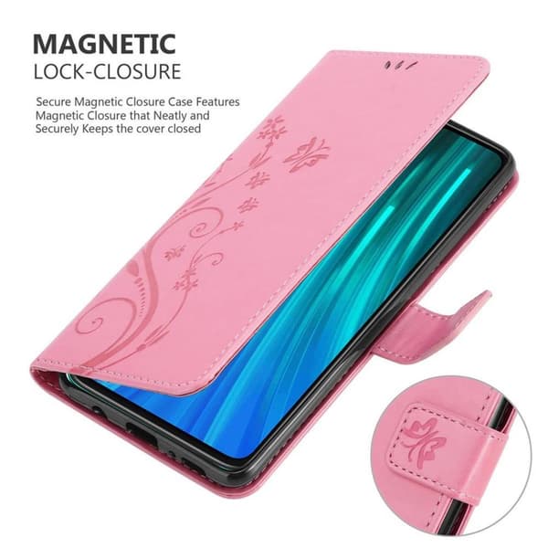 Xiaomi RedMi NOTE 8 PRO Suojakotelo Suojakuori Lompakkokotelo Matkapuhelinkotelo Kukat jossa on magneettisuljenta, jalusta-toiminto ja korttipaikat