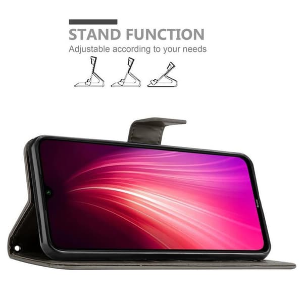 Xiaomi RedMi NOTE 8 Suojakotelo Suojakuori Lompakkokotelo Matkapuhelinkotelo Kukat jossa on magneettisuljenta, jalusta-toiminto ja korttipaikat