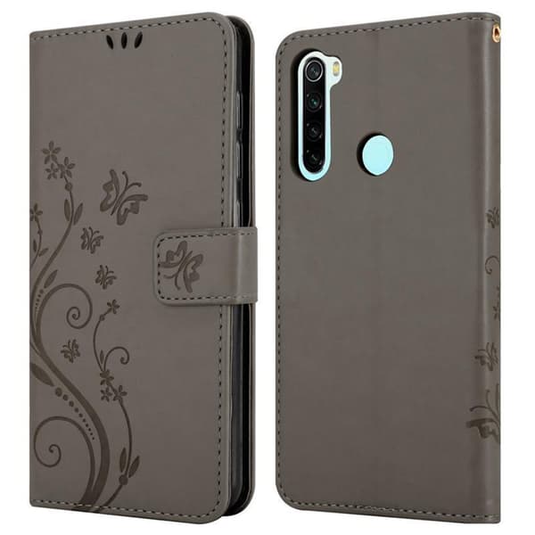 Xiaomi RedMi NOTE 8 Suojakotelo Suojakuori Lompakkokotelo Matkapuhelinkotelo Kukat jossa on magneettisuljenta, jalusta-toiminto ja korttipaikat