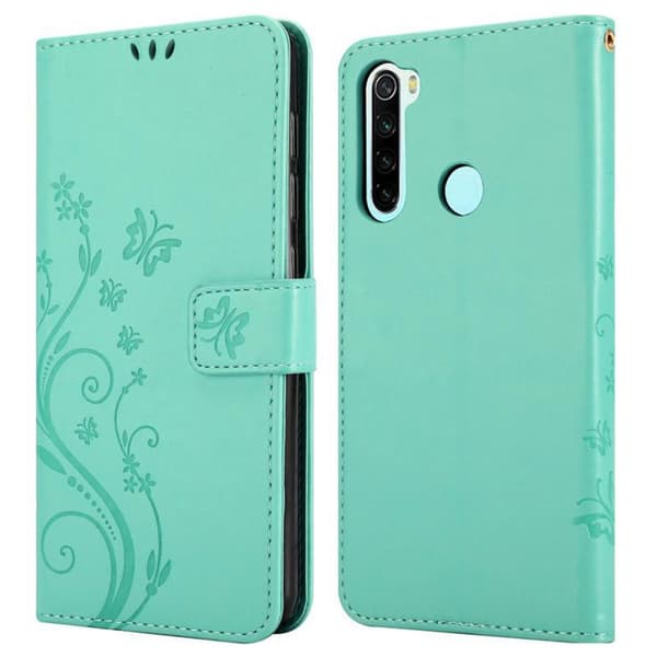 Xiaomi RedMi NOTE 8 Suojakotelo Suojakuori Lompakkokotelo Matkapuhelinkotelo Kukat jossa on magneettisuljenta, jalusta-toiminto ja korttipaikat