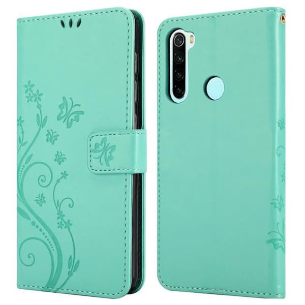 Xiaomi RedMi NOTE 8 Suojakotelo Suojakuori Lompakkokotelo Matkapuhelinkotelo Kukat jossa on magneettisuljenta, jalusta-toiminto ja korttipaikat