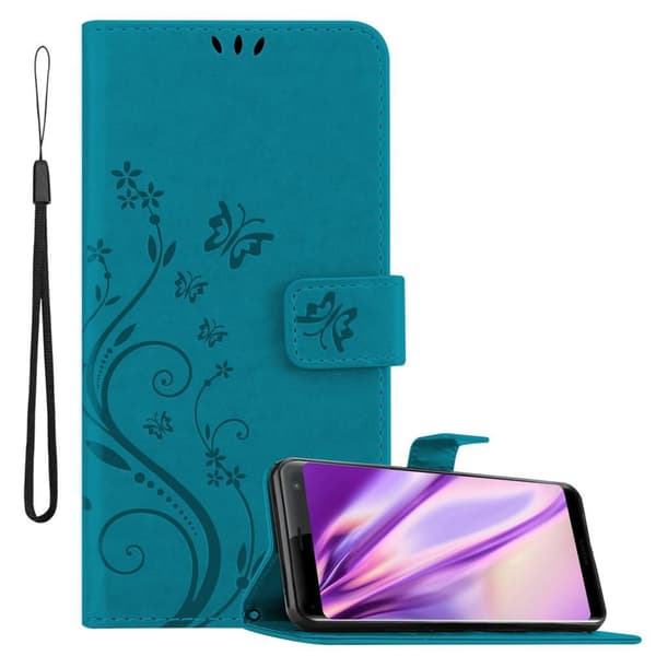 Sony Xperia XZ3 Suojakotelo Suojakuori Lompakkokotelo Matkapuhelinkotelo Kukat jossa on magneettisuljenta, jalusta-toiminto ja korttipaikat