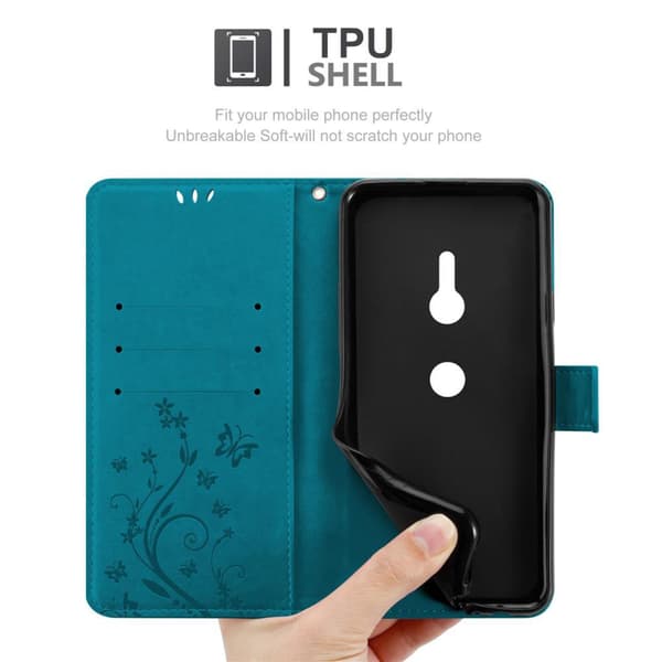 Sony Xperia XZ3 Pungetui Cover Blomster ()