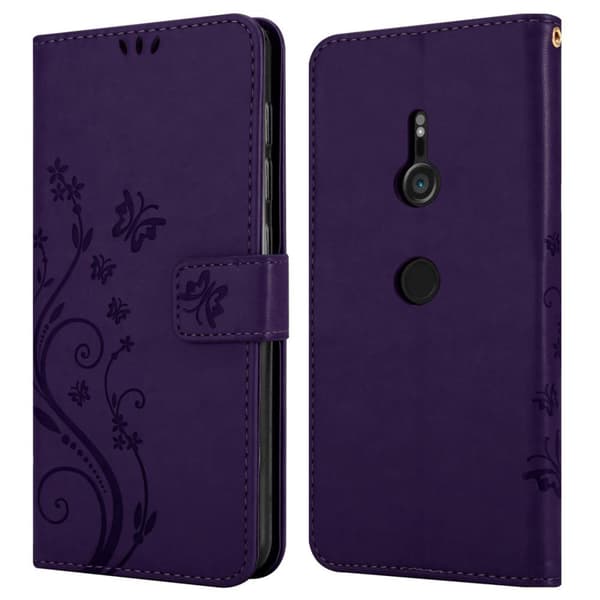 Deksel til Sony Xperia XZ3 Lommebokdeksel i blomster design med magnetisk lukking, stativfunksjon og kortplasser