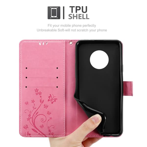 Motorola MOTO G6 PLUS Skal Fodral i blomdesign Mobilskydd Case Cover med magnetisk stängning, ståfunktion och kortplatser