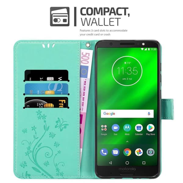 Motorola MOTO G6 PLUS Pungetui Cover Blomster ()