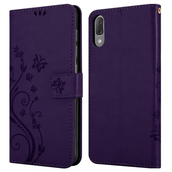 Sony Xperia L3 Skal Fodral i blomdesign Mobilskydd Case Cover med magnetisk stängning, ståfunktion och kortplatser