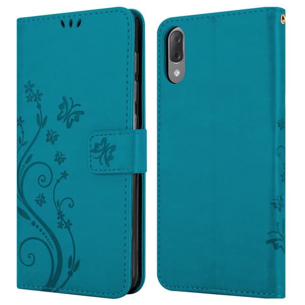 Sony Xperia L3 Skal Fodral i blomdesign Mobilskydd Case Cover med magnetisk stängning, ståfunktion och kortplatser
