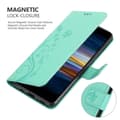 Miniatyrbild 4 av 8: Sony Xperia L3 Skal Fodral i blomdesign Mobilskydd Case Cover med magnetisk stängning, ståfunktion och kortplatser