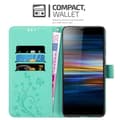 Miniatyrbild 2 av 8: Sony Xperia L3 Skal Fodral i blomdesign Mobilskydd Case Cover med magnetisk stängning, ståfunktion och kortplatser