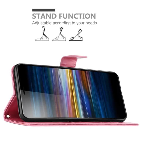 Sony Xperia L3 Skal Fodral i blomdesign Mobilskydd Case Cover med magnetisk stängning, ståfunktion och kortplatser