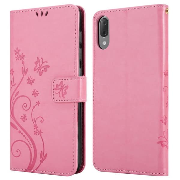 Sony Xperia L3 Skal Fodral i blomdesign Mobilskydd Case Cover med magnetisk stängning, ståfunktion och kortplatser