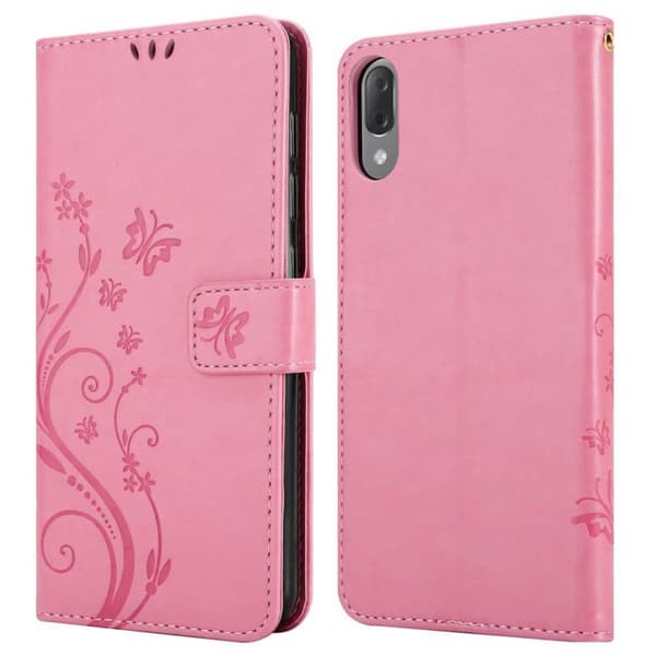 Sony Xperia L3 Skal Fodral i blomdesign Mobilskydd Case Cover med magnetisk stängning, ståfunktion och kortplatser