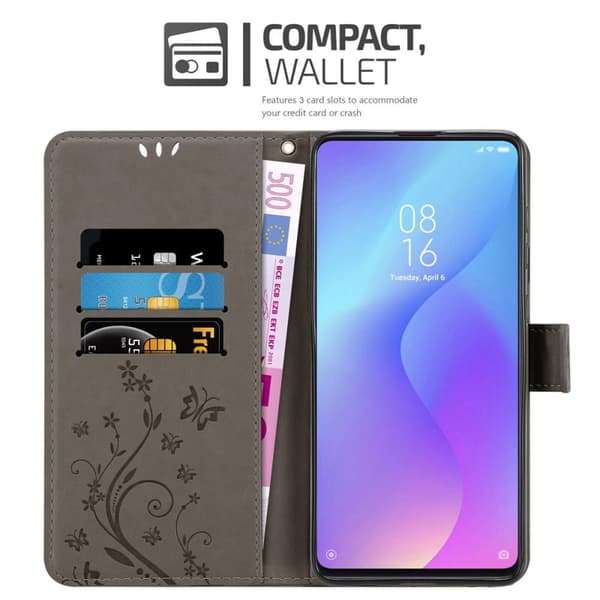 Xiaomi Mi 9T / Mi 9T PRO / RedMi K20 / RedMi K20 PRO Skal Fodral i blomdesign Mobilskydd Case Cover med magnetisk stängning, ståfunktion och