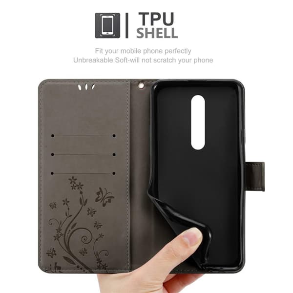 Xiaomi Mi 9T / Mi 9T PRO / RedMi K20 / RedMi K20 PRO Skal Fodral i blomdesign Mobilskydd Case Cover med magnetisk stängning, ståfunktion och