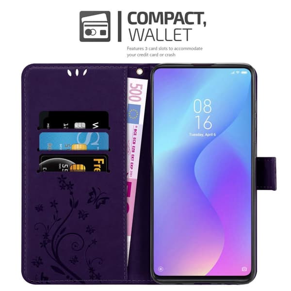 Xiaomi Mi 9T / Mi 9T PRO / RedMi K20 / RedMi K20 PRO Skal Fodral i blomdesign Mobilskydd Case Cover med magnetisk stängning, ståfunktion och