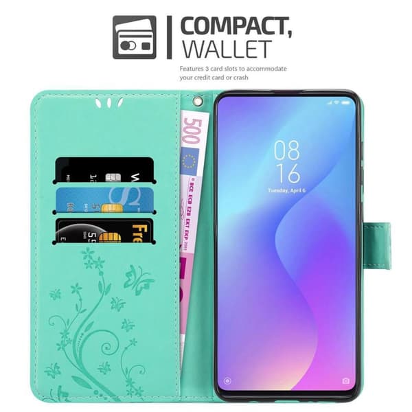 Xiaomi Mi 9T / Mi 9T PRO / RedMi K20 / RedMi K20 PRO Skal Fodral i blomdesign Mobilskydd Case Cover med magnetisk stängning, ståfunktion och