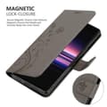 Miniatyrbilde 9 av 11: Deksel til Sony Xperia 5 Lommebokdeksel i blomster design med magnetisk lukking, stativfunksjon og kortplasser