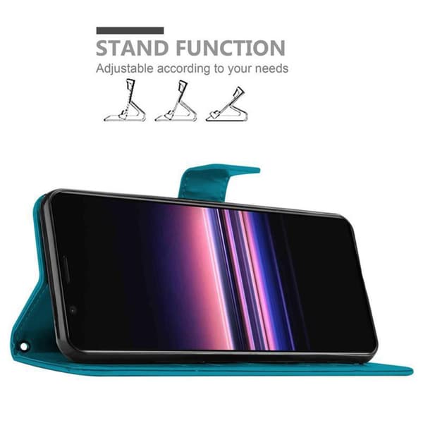 Deksel til Sony Xperia 5 Lommebokdeksel i blomster design med magnetisk lukking, stativfunksjon og kortplasser