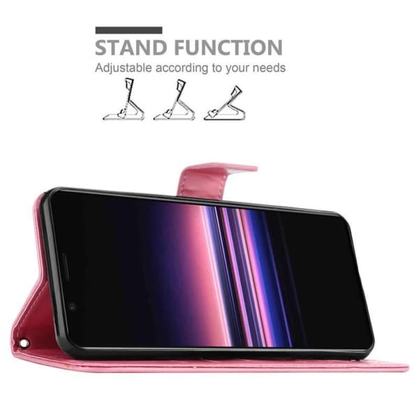 Deksel til Sony Xperia 5 Lommebokdeksel i blomster design med magnetisk lukking, stativfunksjon og kortplasser