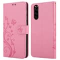 Miniatyrbild 8 av 8: Sony Xperia 5 Skal Fodral i blomdesign Mobilskydd Case Cover med magnetisk stängning, ståfunktion och kortplatser