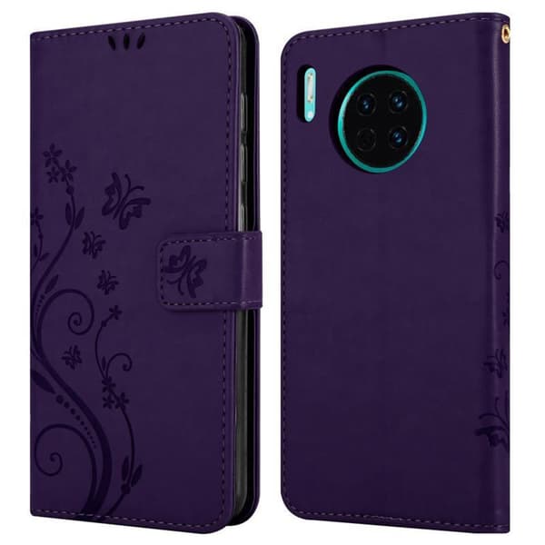 Huawei MATE 30 Skal Fodral i blomdesign Mobilskydd Case Cover med magnetisk stängning, ståfunktion och kortplatser