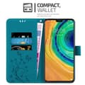 Miniatyrbilde 3 av 8: Deksel til Huawei MATE 30 Lommebokdeksel i blomster design med magnetisk lukking, stativfunksjon og kortplasser