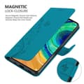 Miniatyrbilde 5 av 8: Deksel til Huawei MATE 30 Lommebokdeksel i blomster design med magnetisk lukking, stativfunksjon og kortplasser