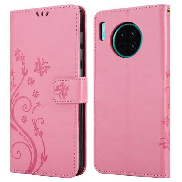 Huawei MATE 30 Skal Fodral i blomdesign Mobilskydd Case Cover med magnetisk stängning, ståfunktion och kortplatser