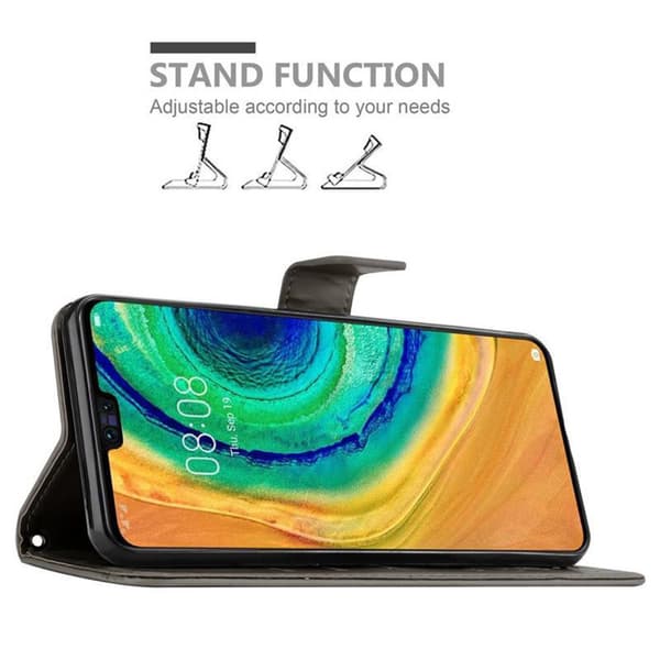 Huawei MATE 30 Skal Fodral i blomdesign Mobilskydd Case Cover med magnetisk stängning, ståfunktion och kortplatser