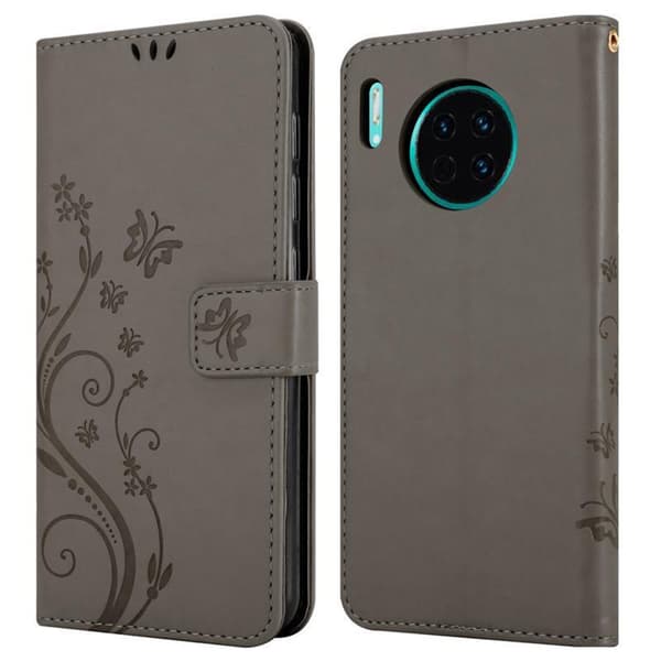 Huawei MATE 30 Skal Fodral i blomdesign Mobilskydd Case Cover med magnetisk stängning, ståfunktion och kortplatser