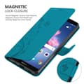 Miniatyrbilde 10 av 11: Deksel til Huawei P SMART 2018 / Enjoy 7S Lommebokdeksel i blomster design med magnetisk lukking, stativfunksjon og kortplasser