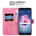 Miniatyrbillede 6 af 11: Huawei P SMART 2018 / Enjoy 7S Pungetui Cover Blomster ()