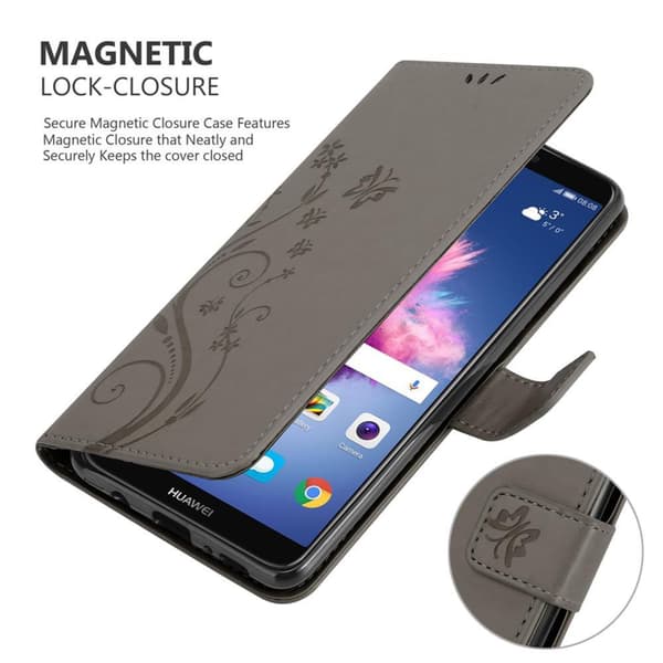 Huawei P SMART 2018 / Enjoy 7S Pungetui Cover Blomster ()