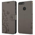 Pikkukuva 8 / 8: Huawei P SMART 2018 / Enjoy 7S Suojakotelo Suojakuori Lompakkokotelo Matkapuhelinkotelo Kukat jossa on magneettisuljenta, jalusta-toiminto ja