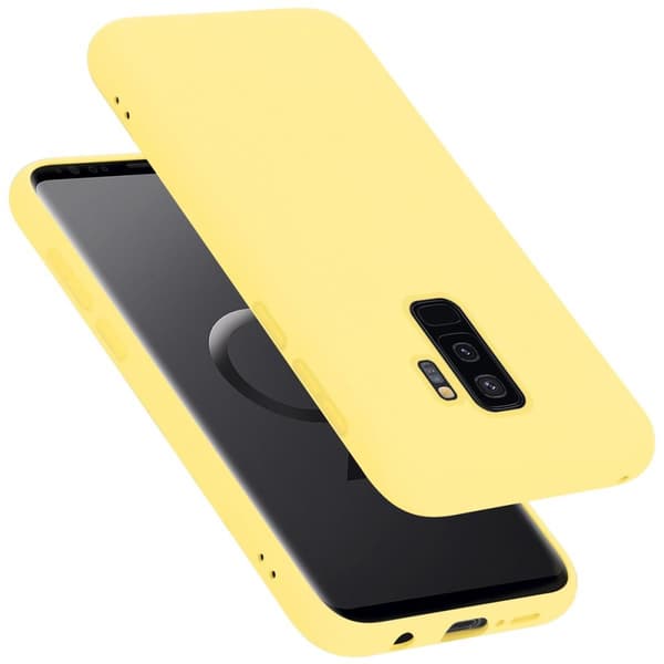 Samsung Galaxy S9 PLUS Suojakotelo Suojakuori valmistettu joustavasta TPU-silikonista LIQUID KELTAINEN