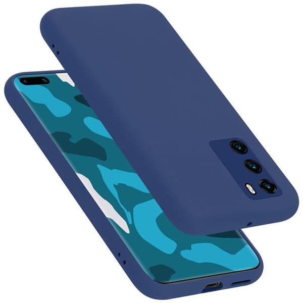 Huawei P40 Cover Etui Case () Liquid Blå