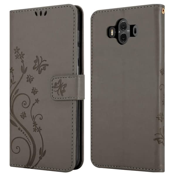 Huawei MATE 10 Skal Fodral i blomdesign Mobilskydd Case Cover med magnetisk stängning, ståfunktion och kortplatser