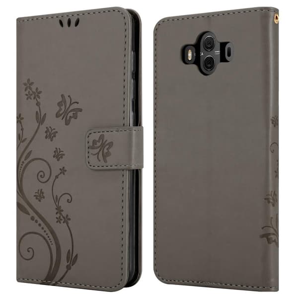 Huawei MATE 10 Skal Fodral i blomdesign Mobilskydd Case Cover med magnetisk stängning, ståfunktion och kortplatser