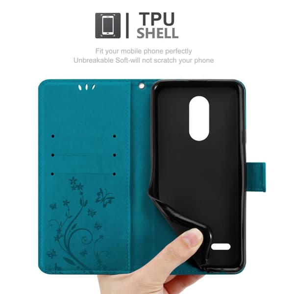 LG K8 2017 Pungetui Cover Blomster ()