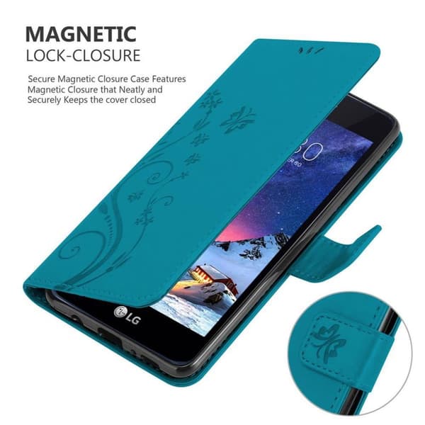 LG K8 2017 Pungetui Cover Blomster ()