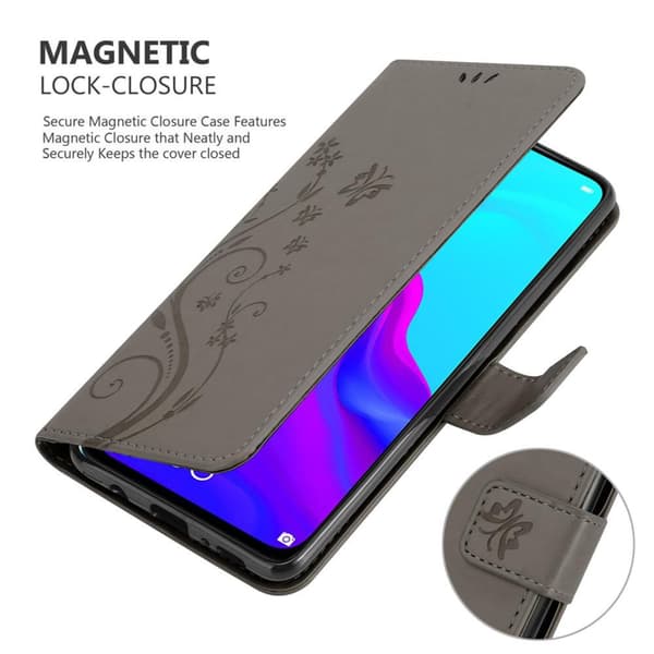 Huawei NOVA 4 Pungetui Cover Blomster ()