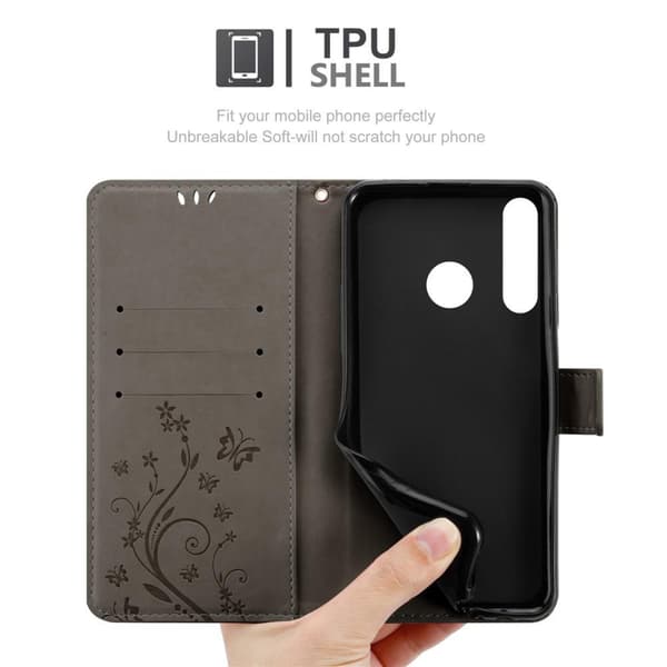 Huawei NOVA 4 Pungetui Cover Blomster ()