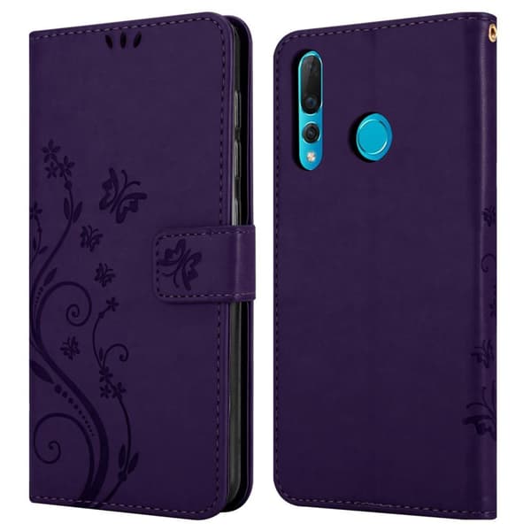 Huawei NOVA 4 Skal Fodral i blomdesign Mobilskydd Case Cover med magnetisk stängning, ståfunktion och kortplatser