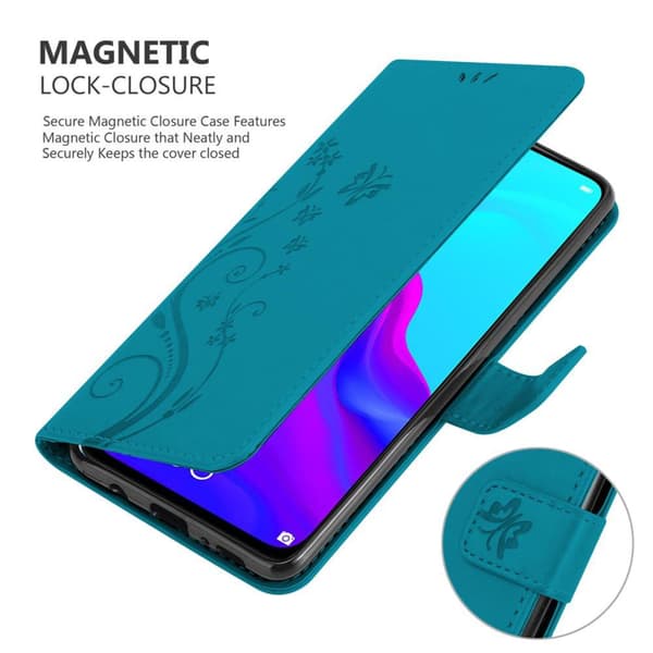 Huawei NOVA 4 Pungetui Cover Blomster ()