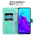 Miniatyrbild 3 av 8: Huawei NOVA 4 Skal Fodral i blomdesign Mobilskydd Case Cover med magnetisk stängning, ståfunktion och kortplatser
